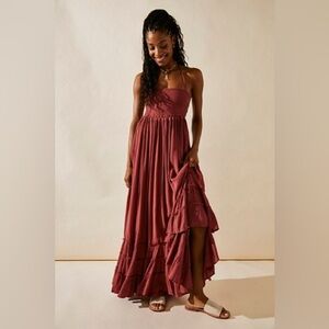 Free People | Elegant Strapless Extratropical Maxi Dress
